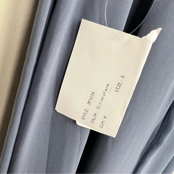 JENNY PACKHAM Twist Halter Neck Trumpet Gown BRIDESMAID DRESS SILVERSTONE  4 - Picture 8 of 8